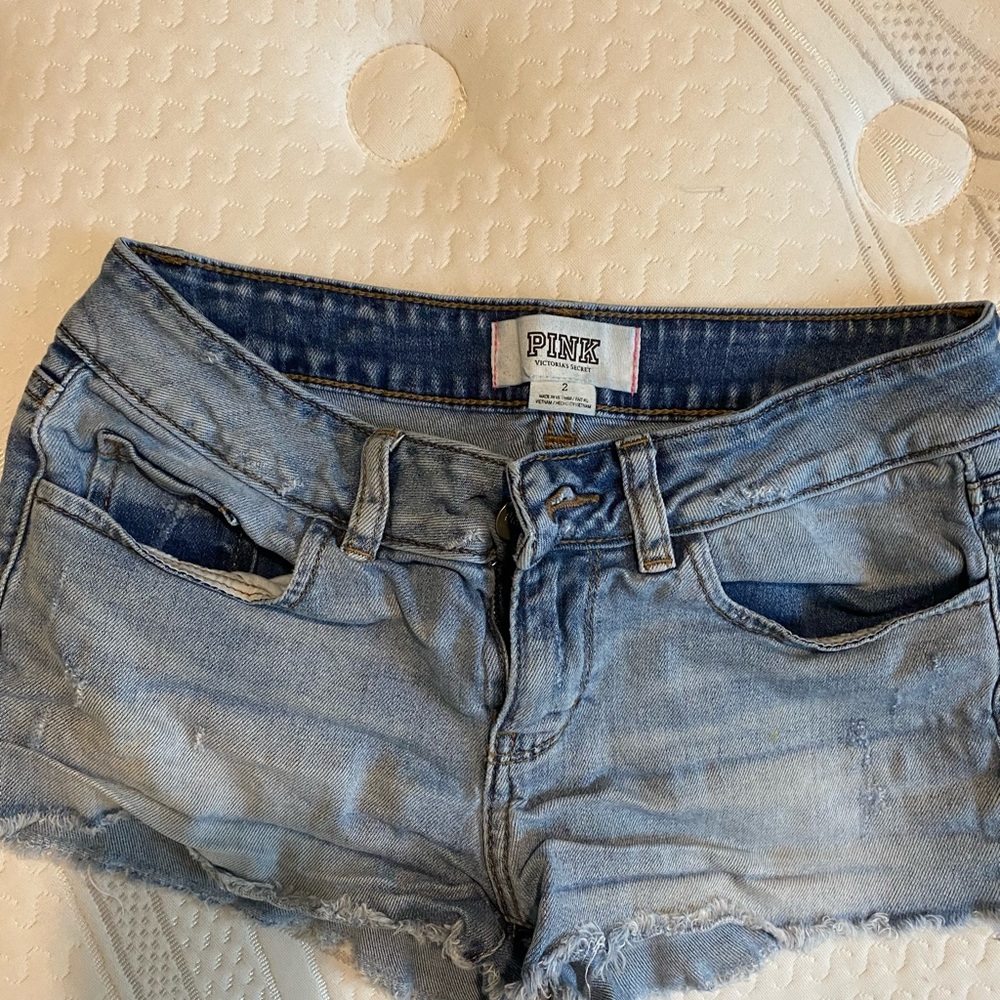Victoria Secret Pink low rise jean shorts